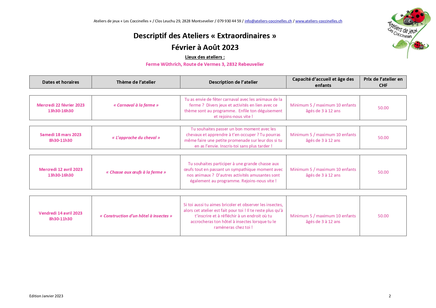 Liste Ateliers Extraordinaires février à août 2023 page 0001