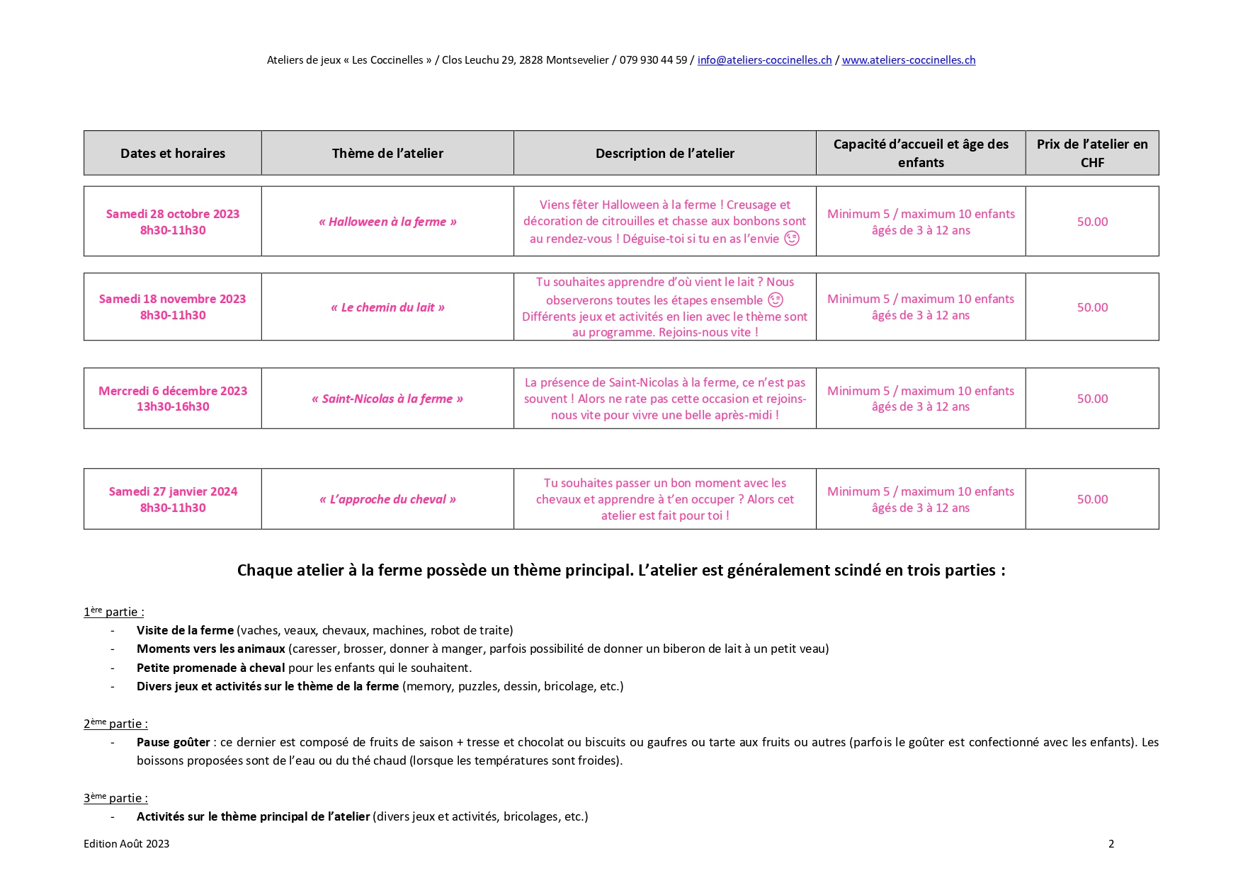 Liste Ateliers Extraordinaires septembre 2023 à janvier 224 page 0002